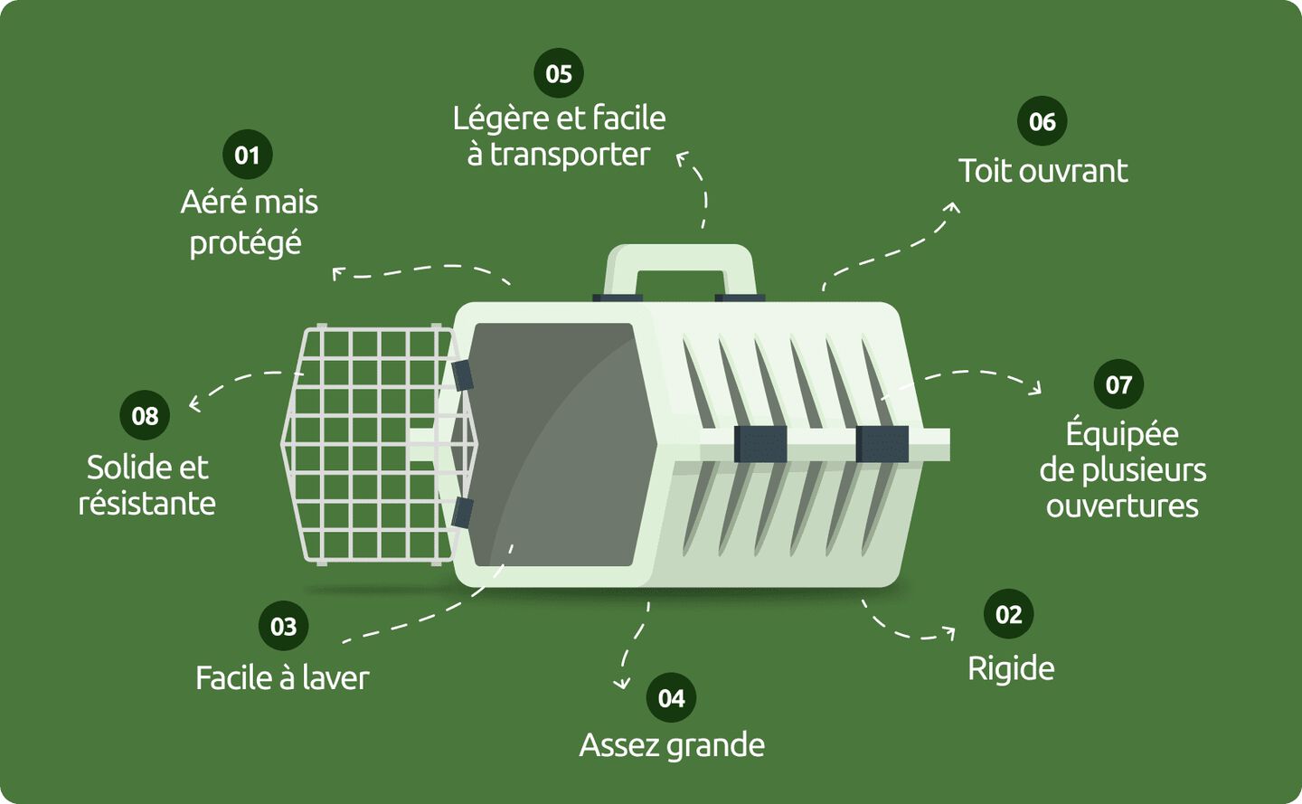Cage de transport pour chat