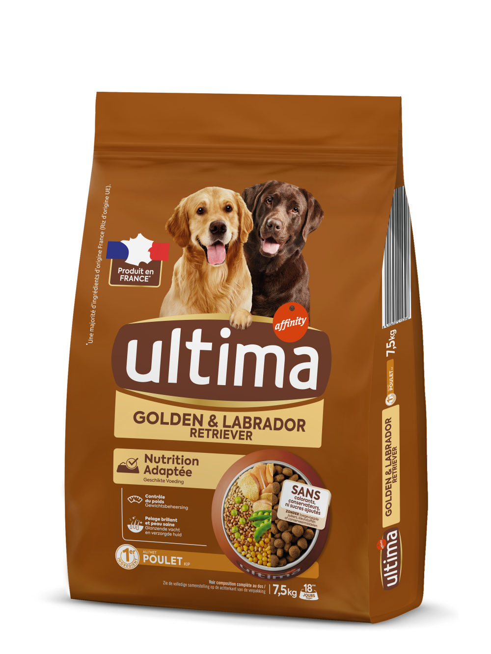 Medium-Maxi Golden & Labrador avec du Poulet