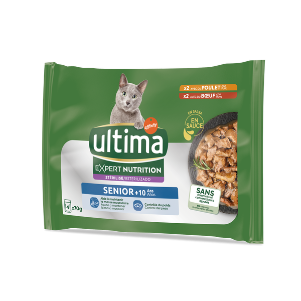 Expert Nutrition St&eacute;rilis&eacute; Senior avec du Poulet et du B&oelig;uf