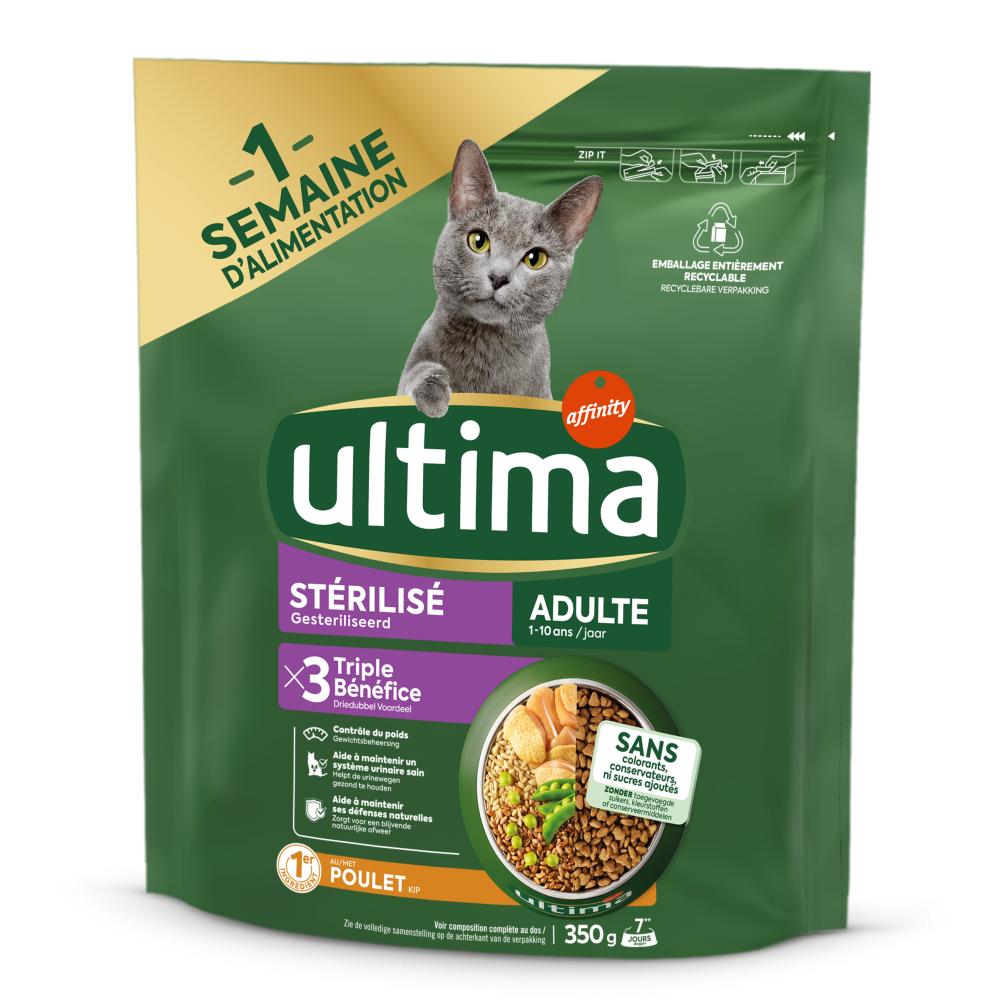 St&eacute;rilis&eacute; Adulte avec du Poulet