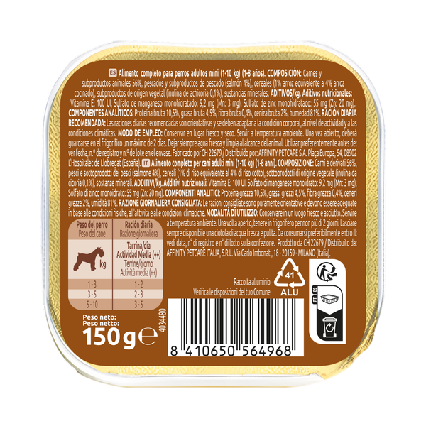 Fit & Delicious Pat&eacute; Small Adult with Salmon