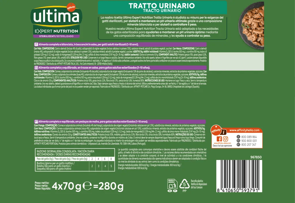 Ultima Cat Sterilized Salmon, Atun y Gambas Wet