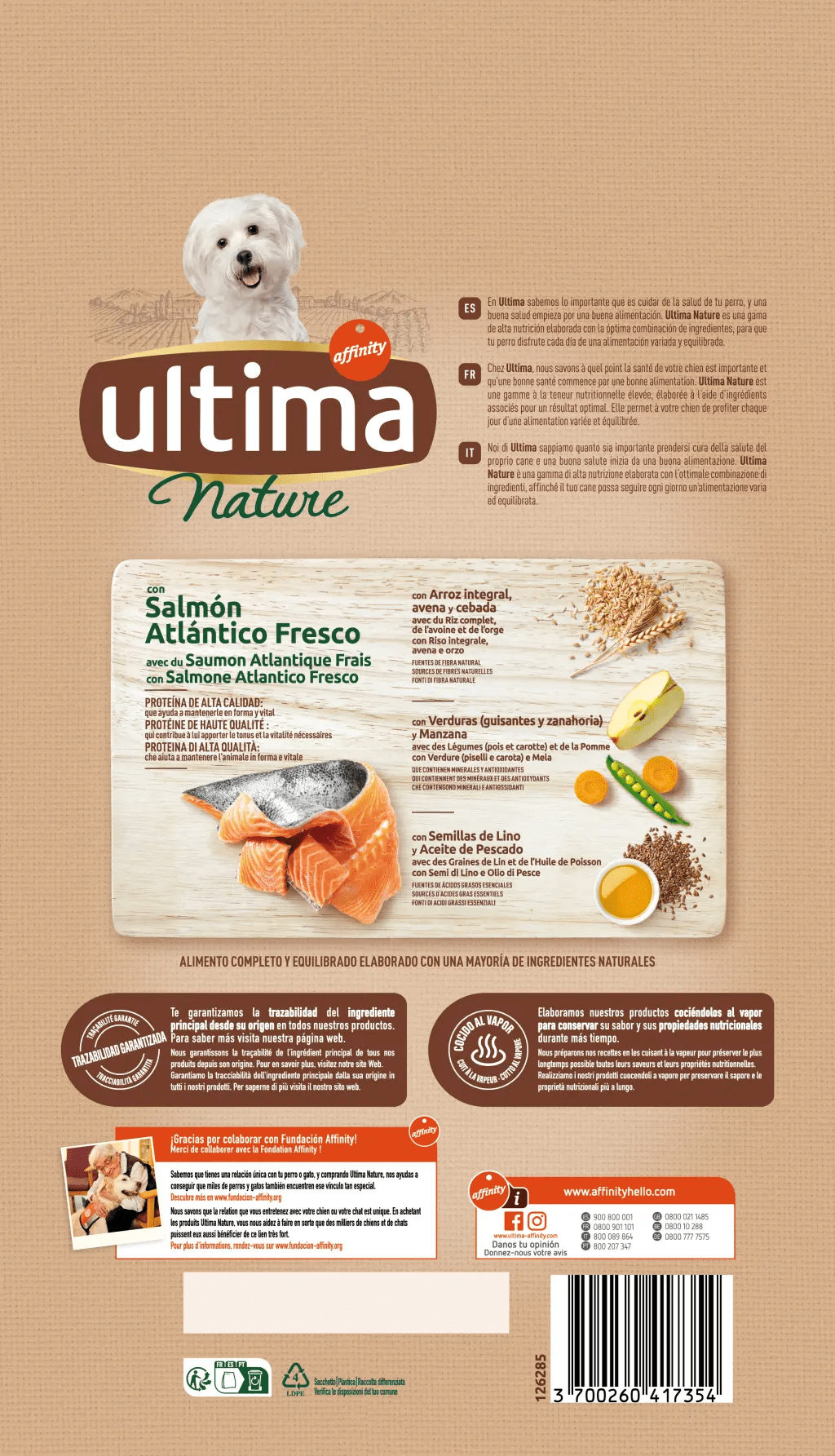 Ultima Nature Peque&ntilde;o Adulto con Salmon