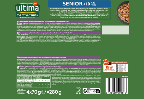 Expert Nutrition St&eacute;rilis&eacute; Senior avec du Poulet et du B&oelig;uf