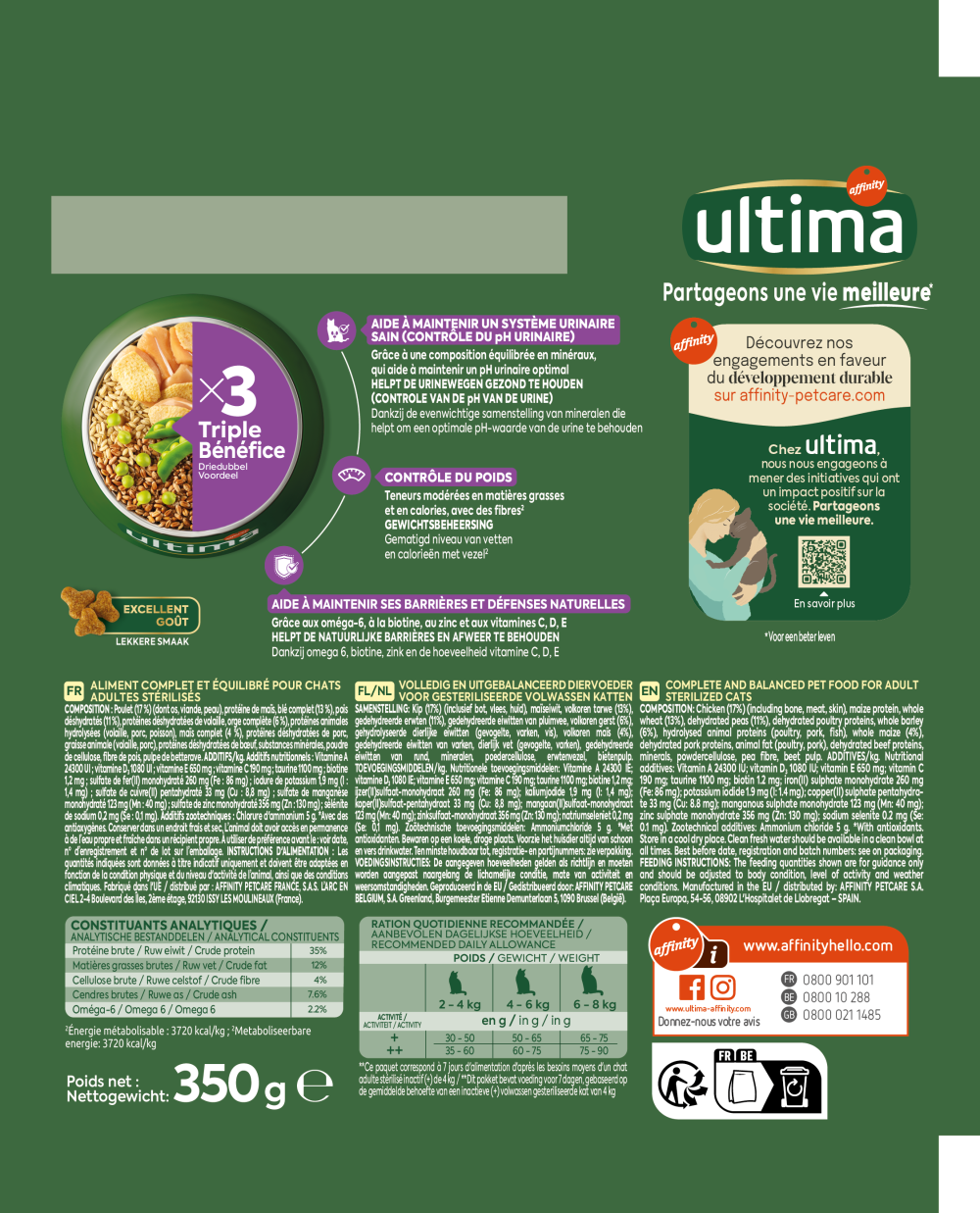 St&eacute;rilis&eacute; Adulte avec du Poulet