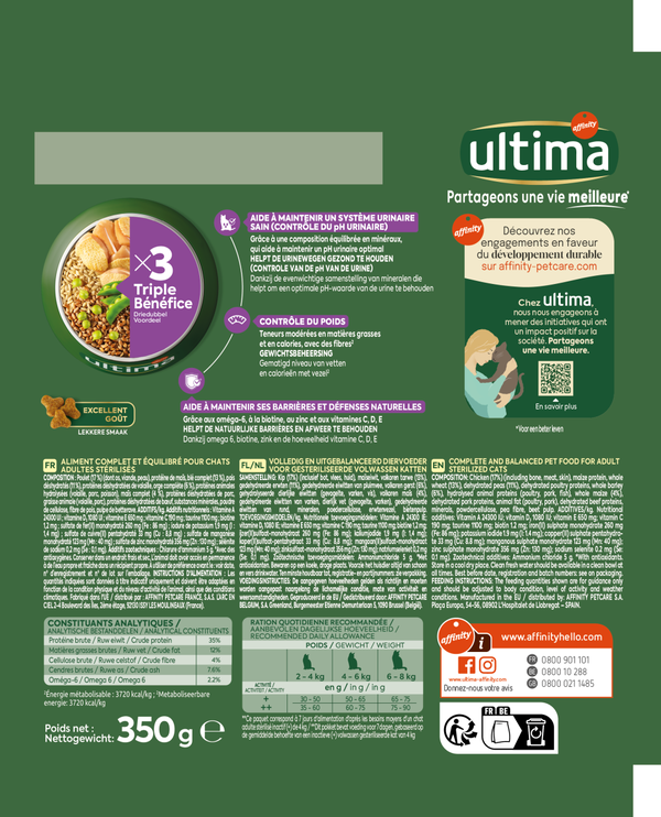 St&eacute;rilis&eacute; Adulte avec du Poulet