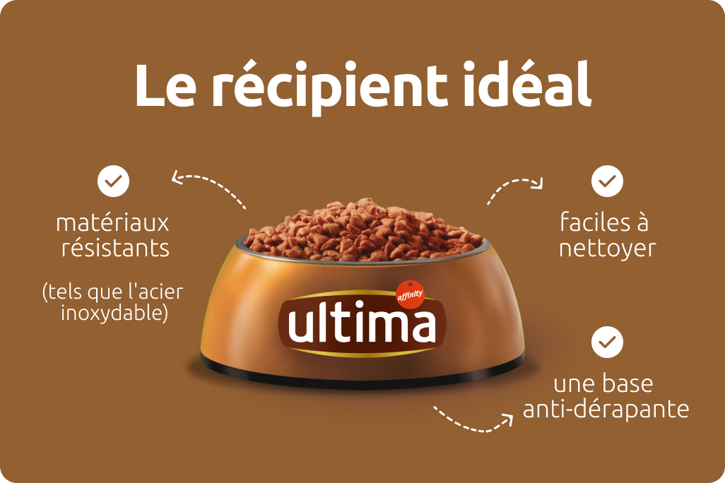 Contenant de nourriture id&eacute;al pour chien