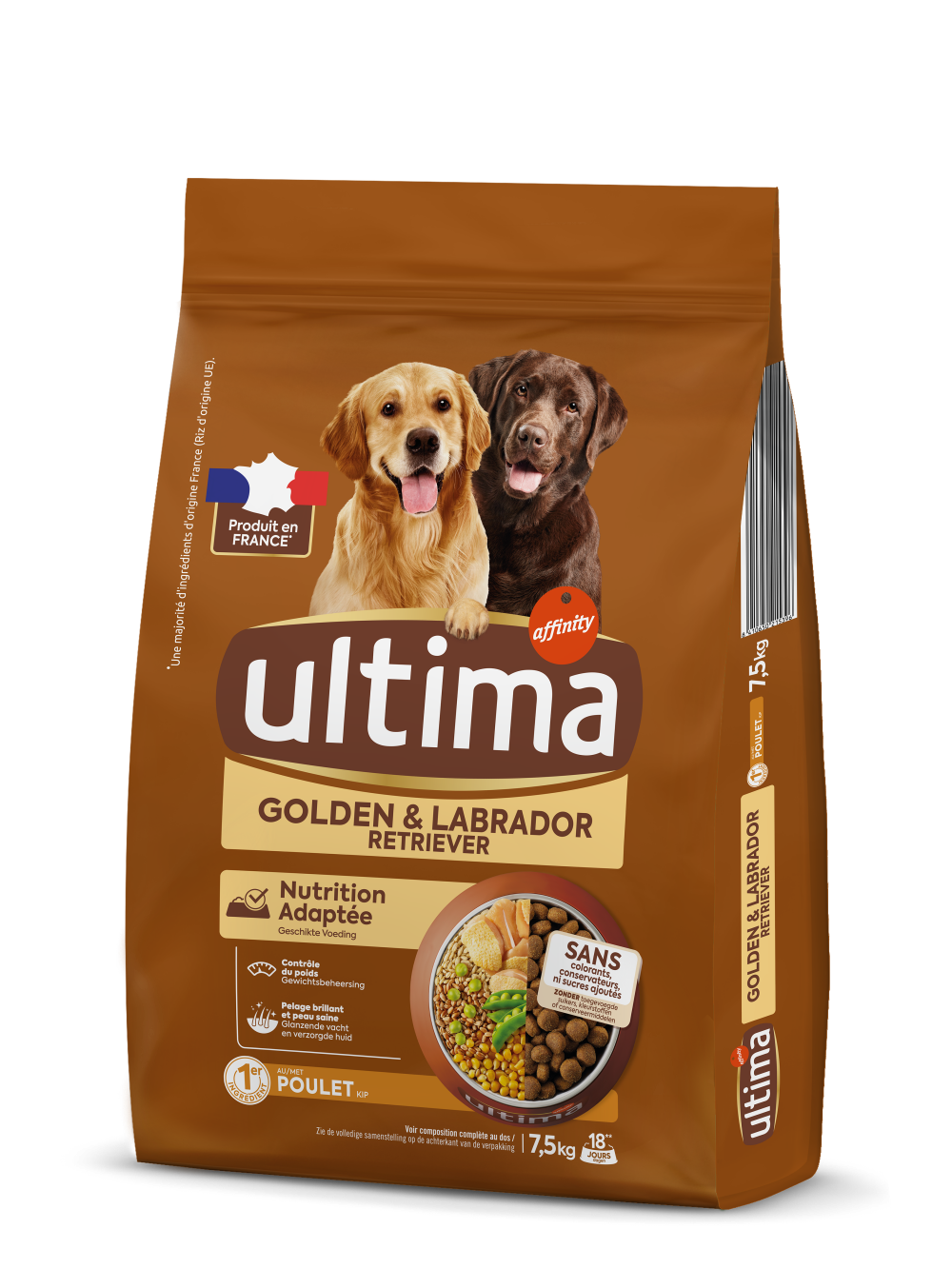 Medium-Maxi Golden & Labrador avec du Poulet