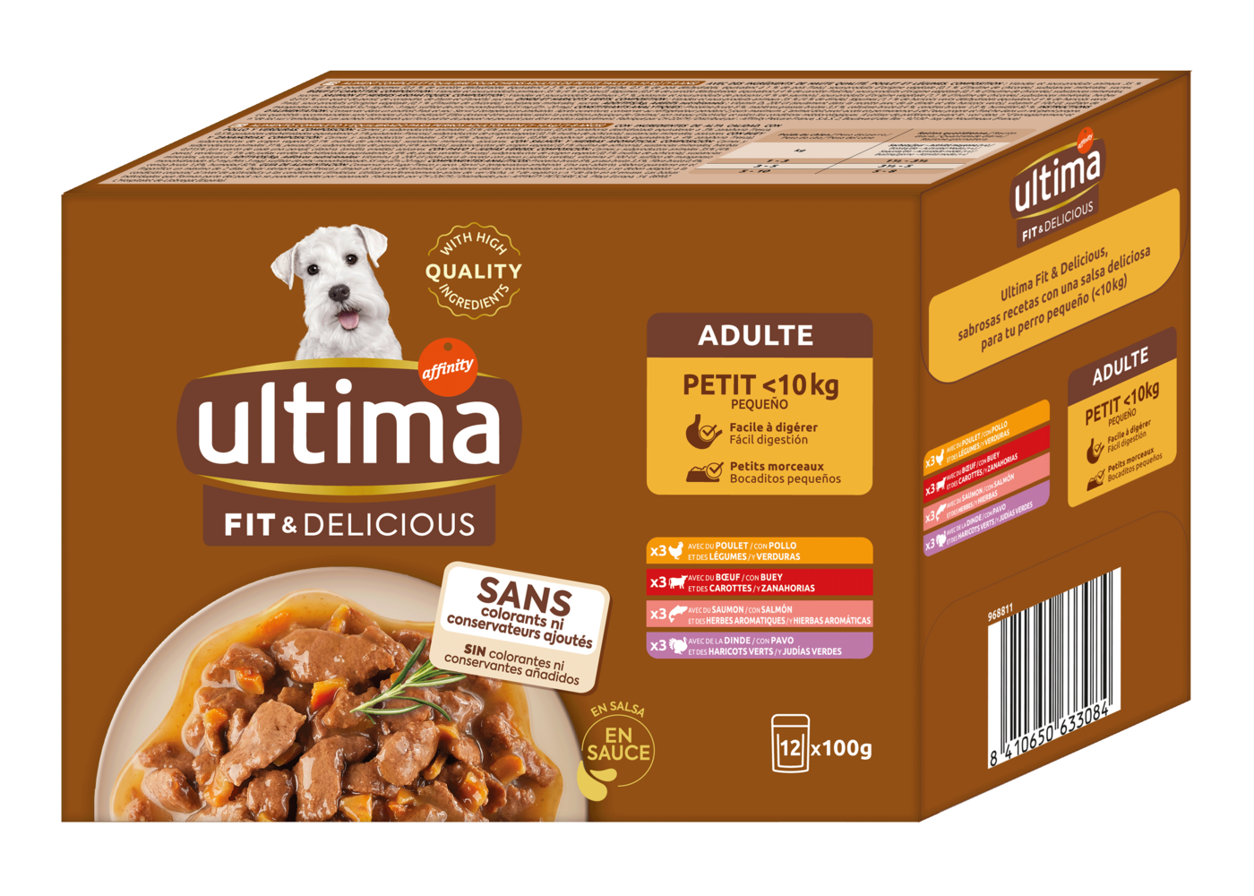 Fit & Delicious Petite Taille Adulte au Poulet, B&oelig;uf , Saumon et Dinde