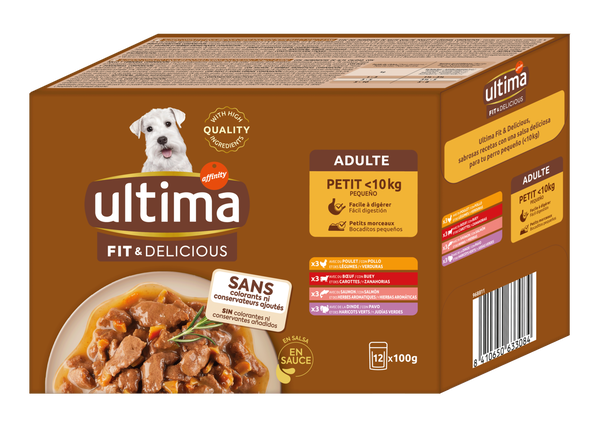 Fit & Delicious Petit Adult amb Pollastre, Bou, Salm&oacute; i Gall dindi
