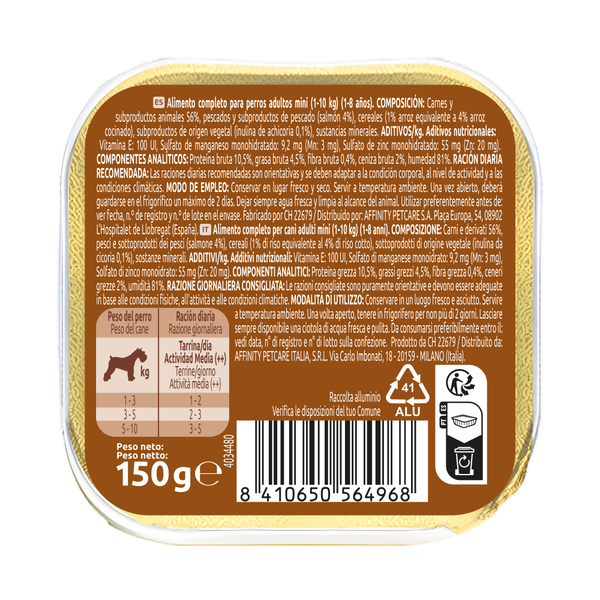 Fit & Delicious Pat&eacute; Taglia Piccola Adulto con Manzo