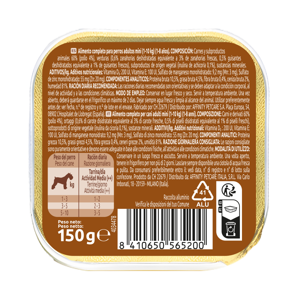 Fit & Delicious Pat&eacute; Pequeno Adulto com Frango