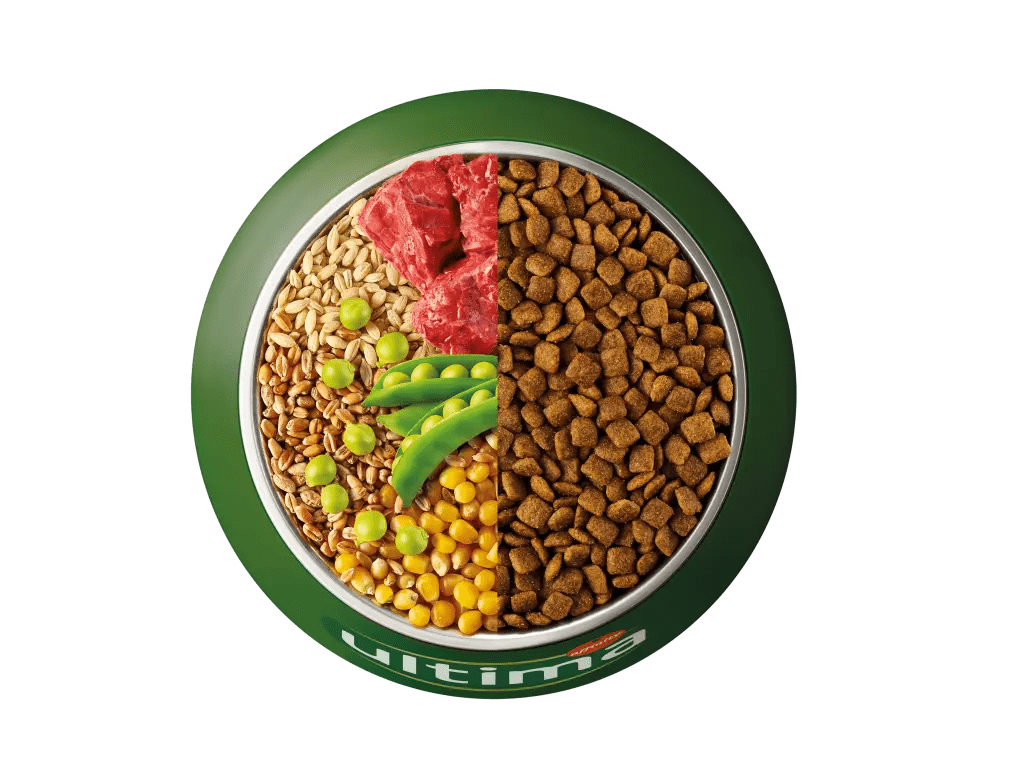 Manzo, orzo, cereali integrali e piselli