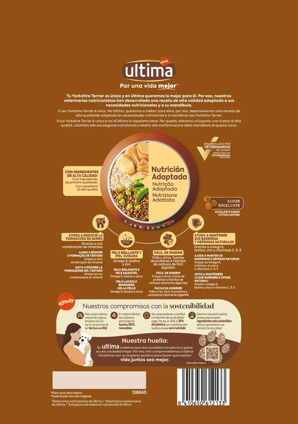 Small Yorkshire Terrier with Chicken